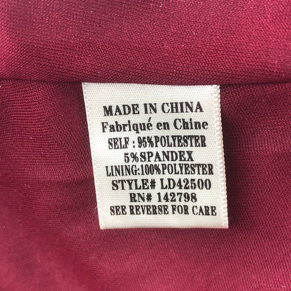 Loveriche Wine Mix Floral Velvet Dress - Size Medium - Picture 10 of 13